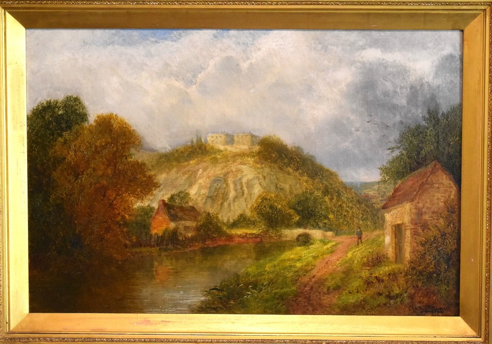 Oil painting of Nottingham Castle by Charles Leaver Shaw View III