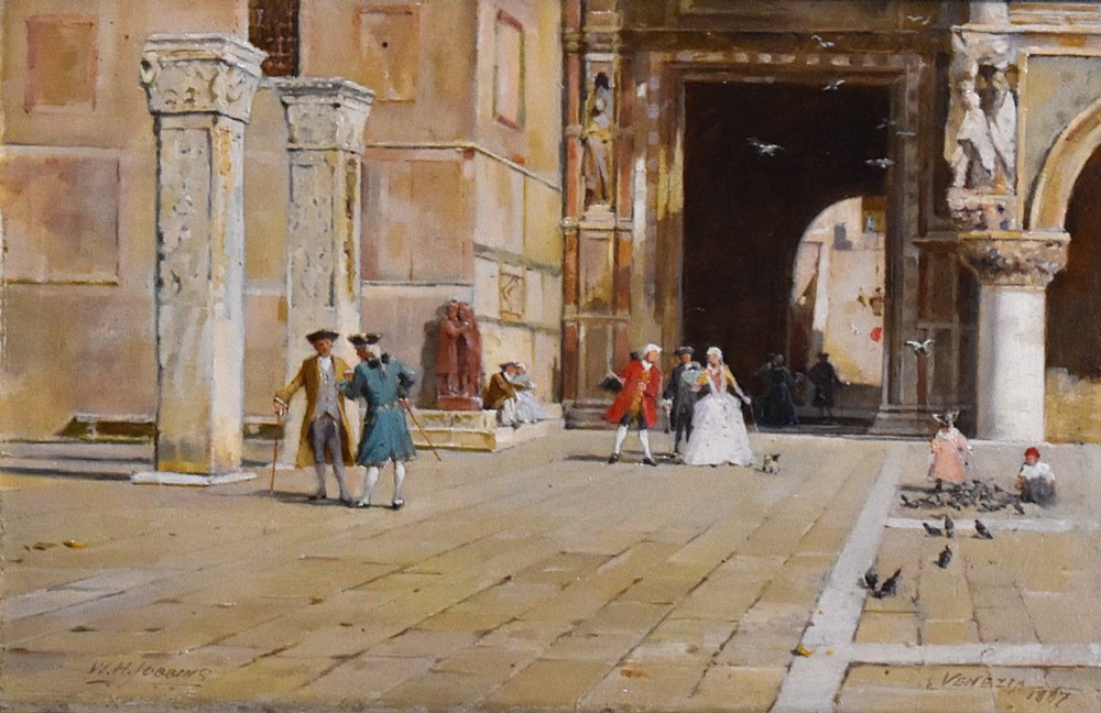 Oil painting of Venice by William Henry Jobbins View IV