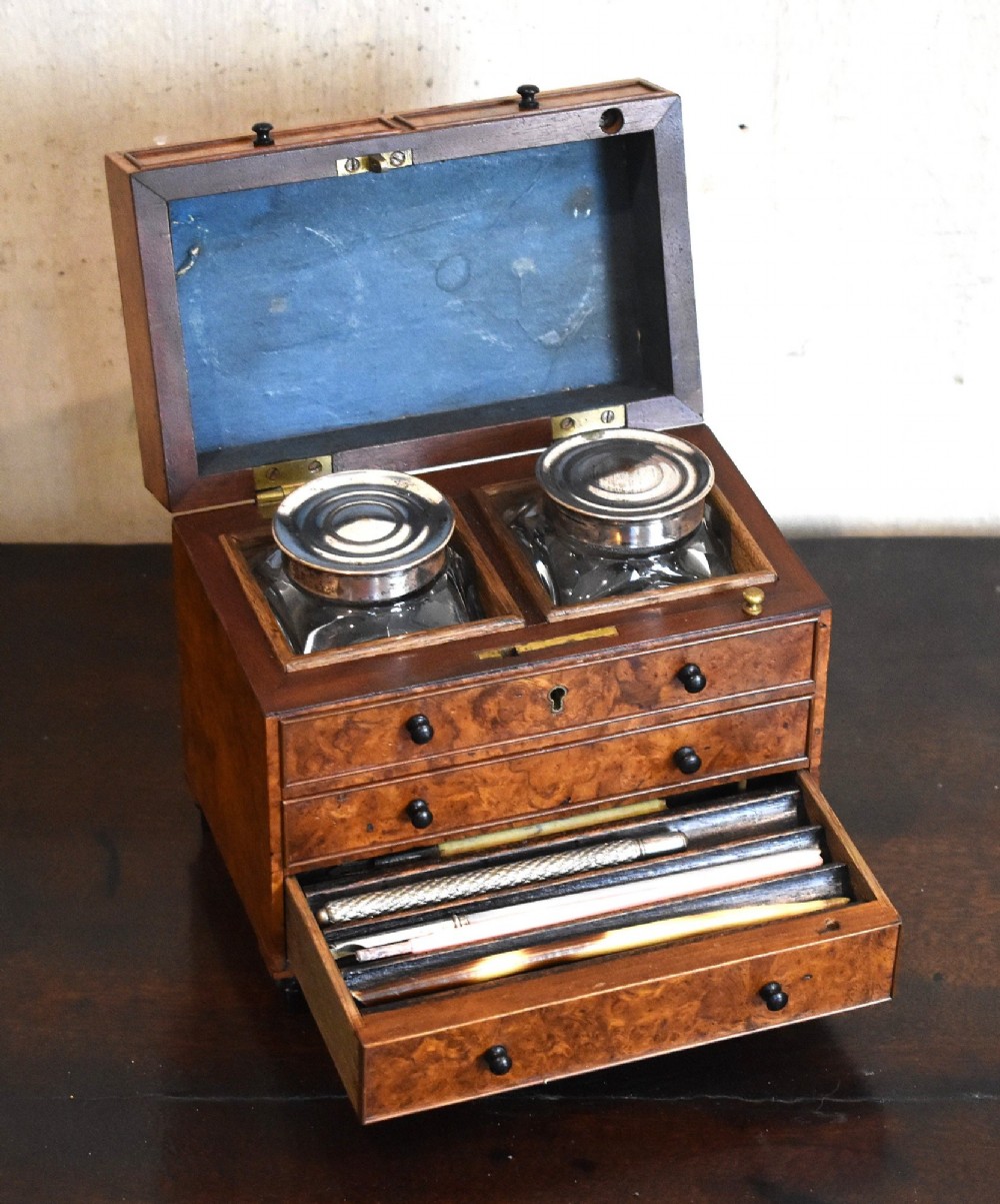 Superb miniature chest of drawers writing necessaire View VI