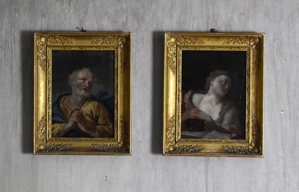 Fine pair of Italian religious oil paintings