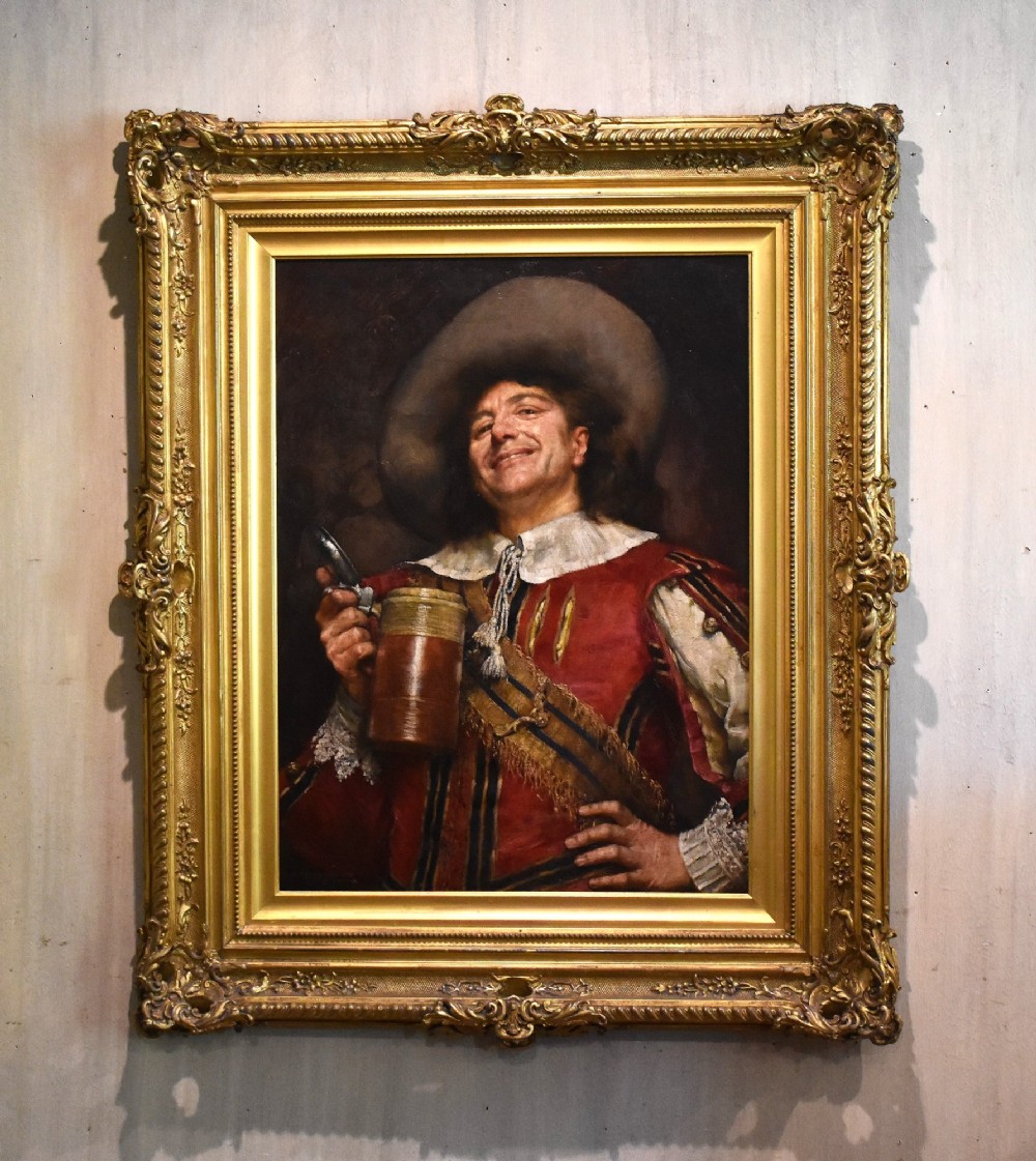 Cavalier portrait oil painting by William Arthur Breakespeare