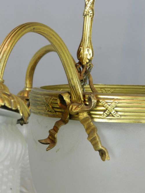FRENCH THREE ARM CEILING LIGHT - ADDITIONAL PHOTO 5