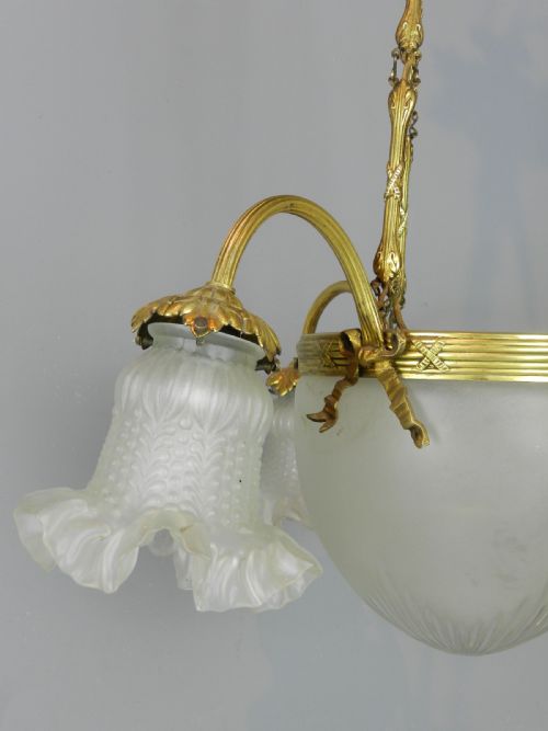 FRENCH THREE ARM CEILING LIGHT - ADDITIONAL PHOTO 6