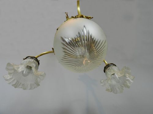 FRENCH THREE ARM CEILING LIGHT - ADDITIONAL PHOTO 7