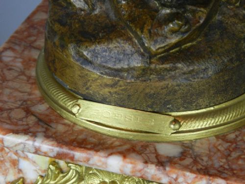 FRENCH ART NOUVEAU CLOCK SET 'POSIE' CH RUCHOT BY JAPY FRERES - ADDITIONAL PHOTO 4