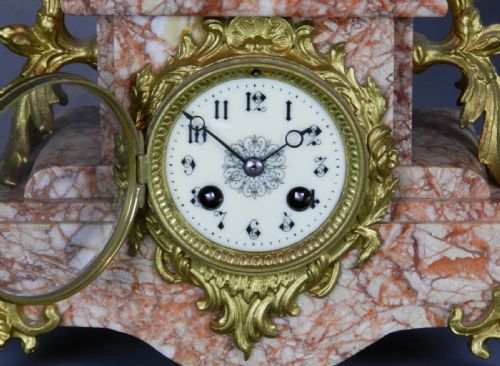 FRENCH ART NOUVEAU CLOCK SET 'POSIE' CH RUCHOT BY JAPY FRERES - ADDITIONAL PHOTO 9