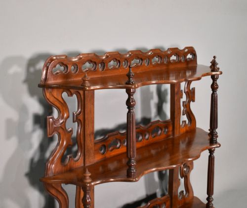 ANTIQUE FRENCH WALL HANGING SHELVES IN MAHOGANY 19TH CENTURY - ADDITIONAL PHOTO 5