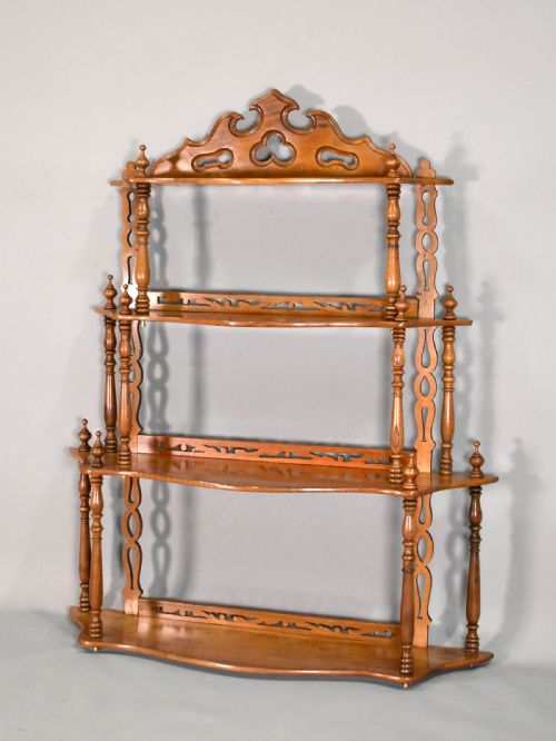 ANTIQUE FRENCH WALNUT SHELVING UNIT 19TH CENTURY - ADDITIONAL PHOTO 1