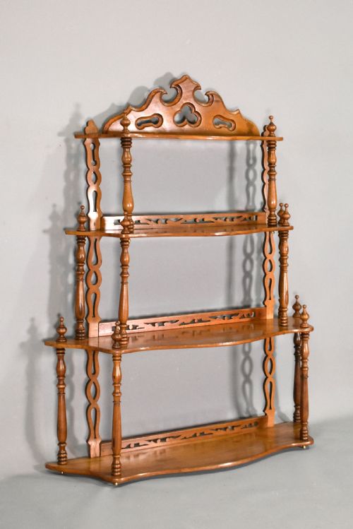 ANTIQUE FRENCH WALNUT SHELVING UNIT 19TH CENTURY - ADDITIONAL PHOTO 2