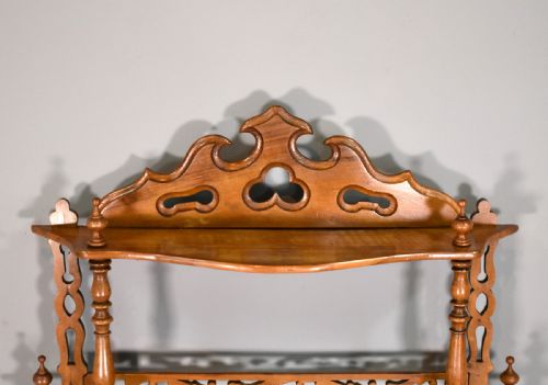 ANTIQUE FRENCH WALNUT SHELVING UNIT 19TH CENTURY - ADDITIONAL PHOTO 3