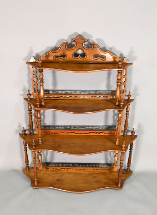 ANTIQUE FRENCH WALNUT SHELVING UNIT 19TH CENTURY - ADDITIONAL PHOTO 4