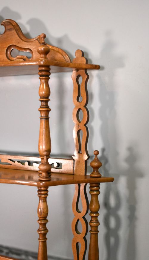 ANTIQUE FRENCH WALNUT SHELVING UNIT 19TH CENTURY - ADDITIONAL PHOTO 6