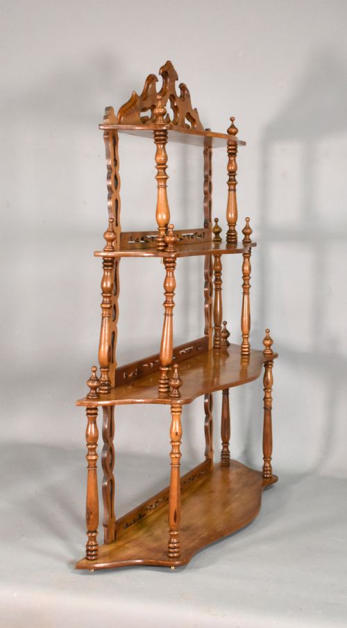 ANTIQUE FRENCH WALNUT SHELVING UNIT 19TH CENTURY - ADDITIONAL PHOTO 10