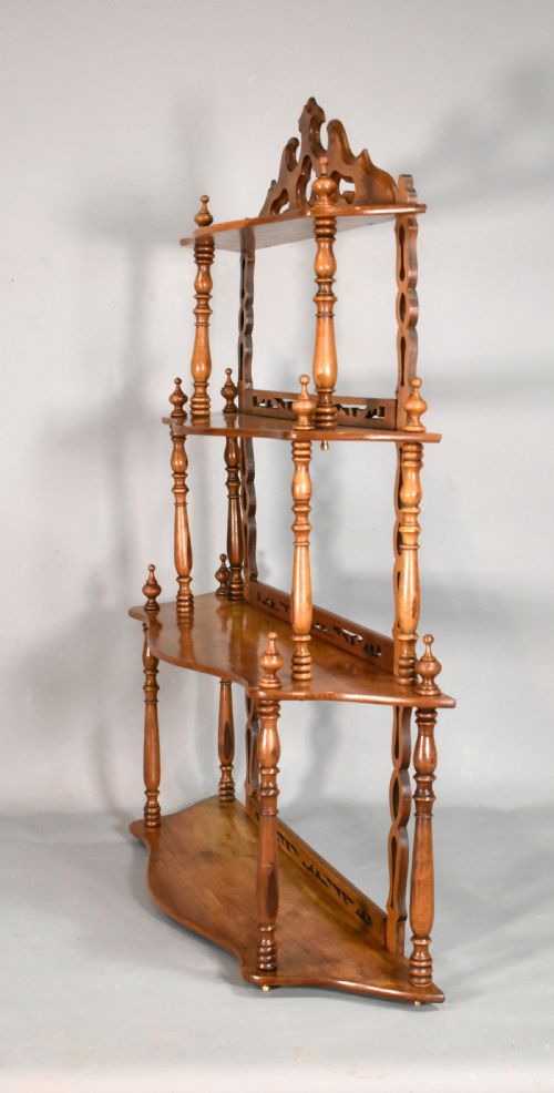 ANTIQUE FRENCH WALNUT SHELVING UNIT 19TH CENTURY - ADDITIONAL PHOTO 11