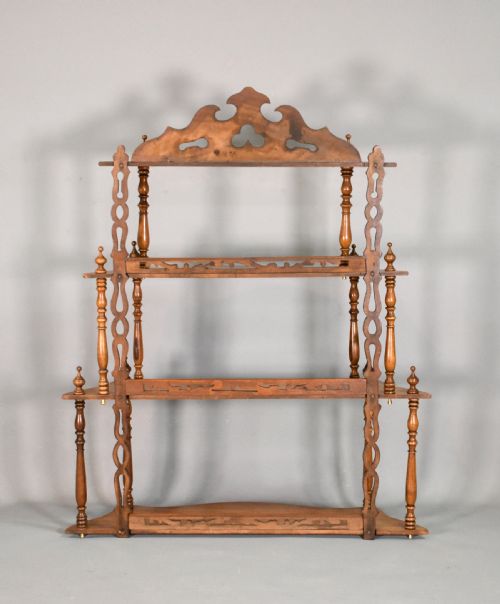 ANTIQUE FRENCH WALNUT SHELVING UNIT 19TH CENTURY - ADDITIONAL PHOTO 14