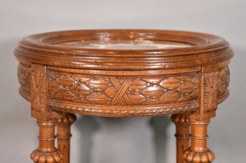 FRENCH WALNUT GUERIDON SIDE TABLE DIRECTOIRE PERIOD - ADDITIONAL PHOTO 3