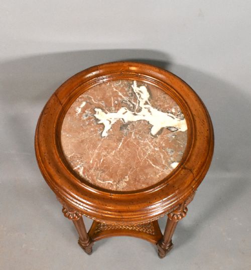 FRENCH WALNUT GUERIDON SIDE TABLE DIRECTOIRE PERIOD - ADDITIONAL PHOTO 5