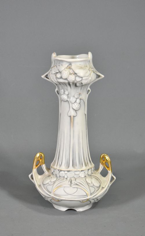 PAIR OF ART NOUVEAU VASES ROYAL DUX BOHEMIA - ADDITIONAL PHOTO 7