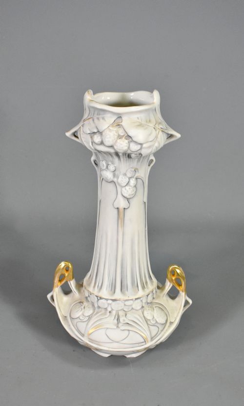 PAIR OF ART NOUVEAU VASES ROYAL DUX BOHEMIA - ADDITIONAL PHOTO 8