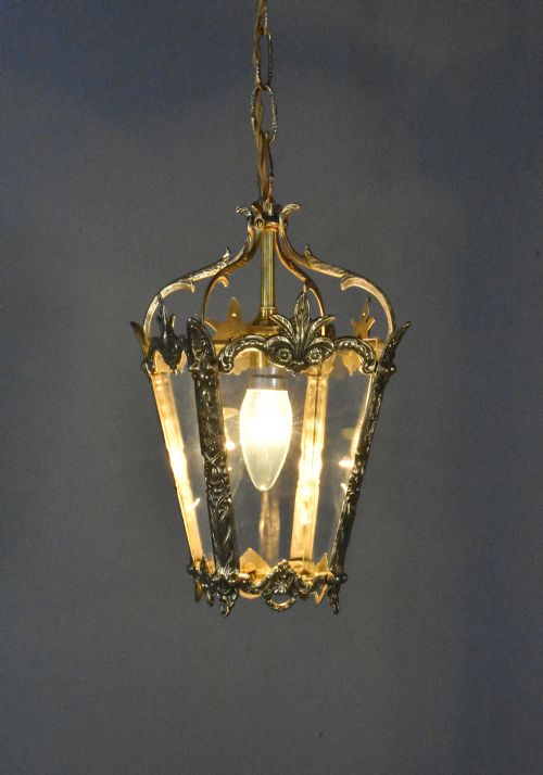 BRASS HANGING LANTERN LOUIS XVI STYLE - ADDITIONAL PHOTO 2