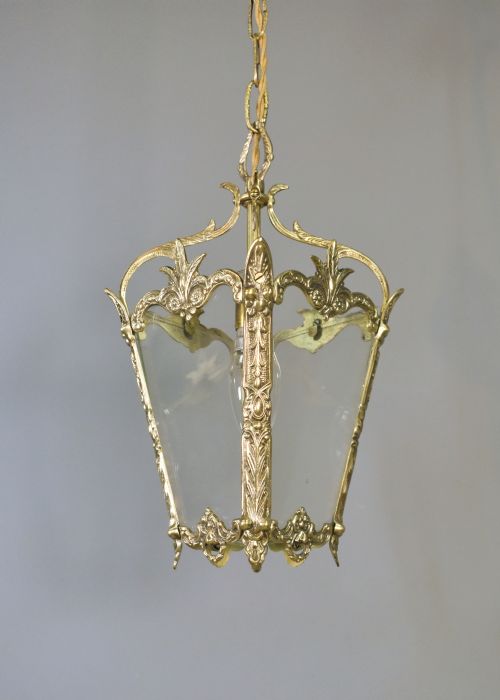 BRASS HANGING LANTERN LOUIS XVI STYLE - ADDITIONAL PHOTO 3