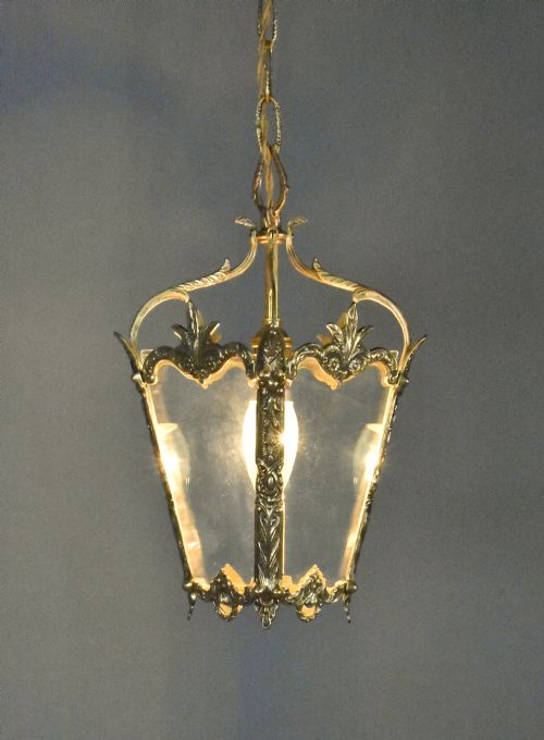 BRASS HANGING LANTERN LOUIS XVI STYLE - ADDITIONAL PHOTO 4