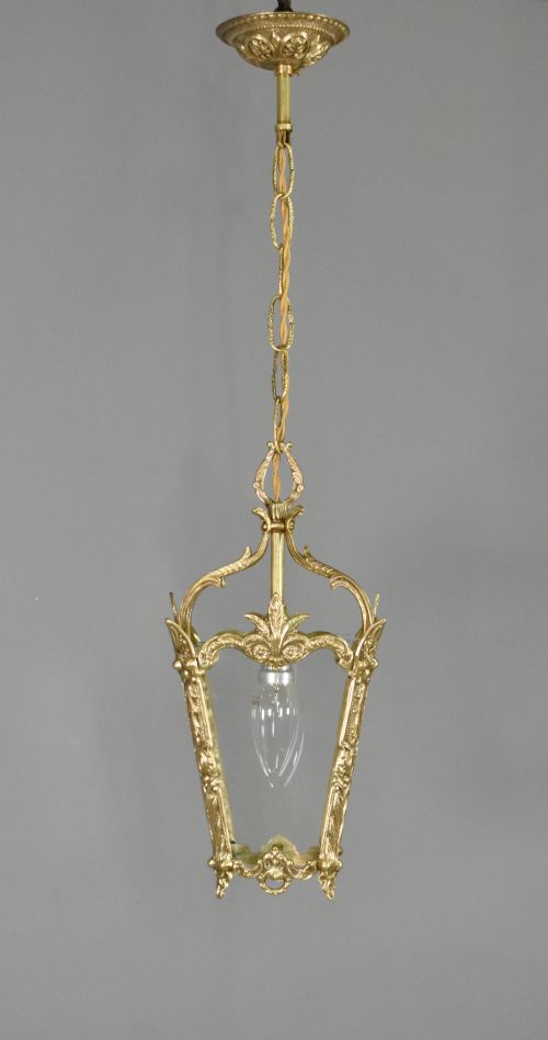 BRASS HANGING LANTERN LOUIS XVI STYLE - ADDITIONAL PHOTO 8