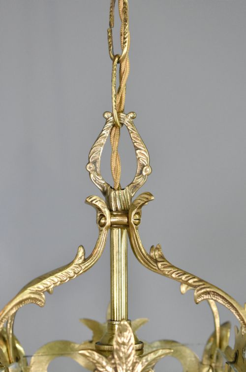 BRASS HANGING LANTERN LOUIS XVI STYLE - ADDITIONAL PHOTO 10