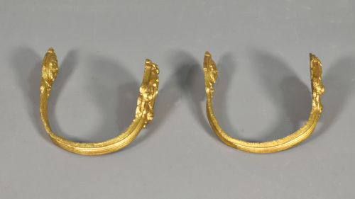 PAIR FRENCH BRONZE CURTAIN TIEBACKS LOUIS XVI STYLE - ADDITIONAL PHOTO 4