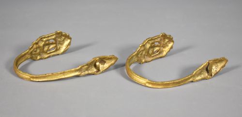 PAIR FRENCH BRONZE CURTAIN TIEBACKS LOUIS XVI STYLE - ADDITIONAL PHOTO 11