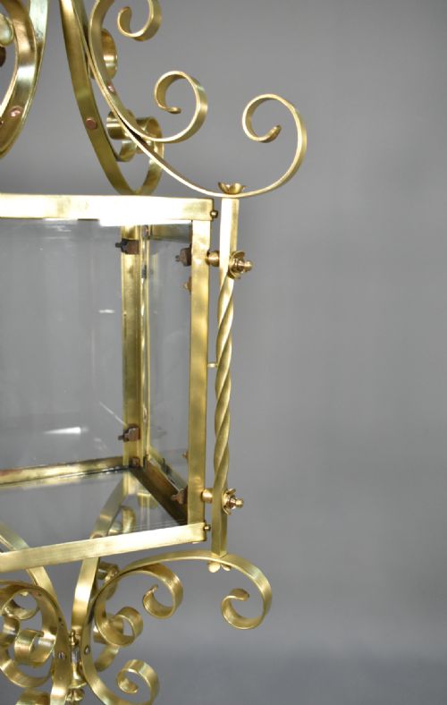 LARGE FRENCH BRASS LANTERN - ADDITIONAL PHOTO 8