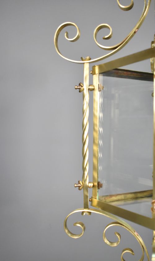 LARGE FRENCH BRASS LANTERN - ADDITIONAL PHOTO 9