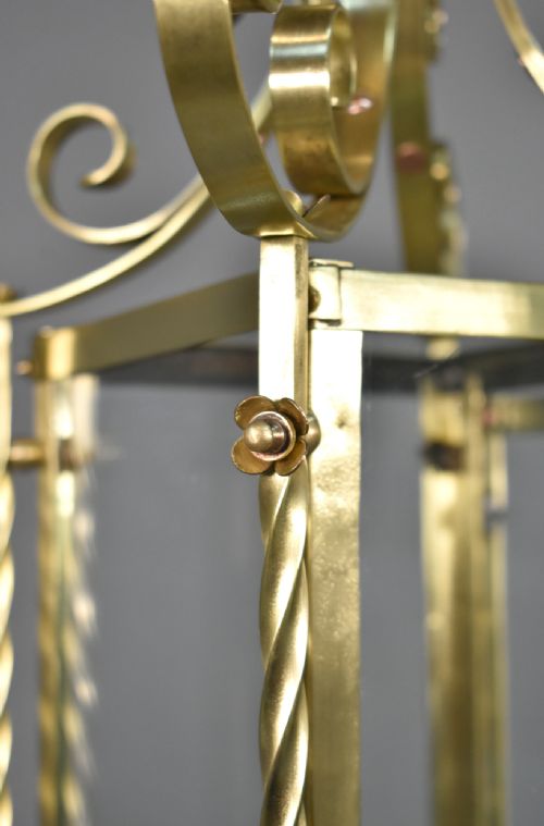LARGE FRENCH BRASS LANTERN - ADDITIONAL PHOTO 10