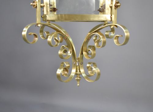 LARGE FRENCH BRASS LANTERN - ADDITIONAL PHOTO 11