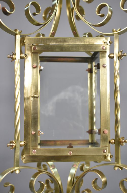 LARGE FRENCH BRASS LANTERN - ADDITIONAL PHOTO 13
