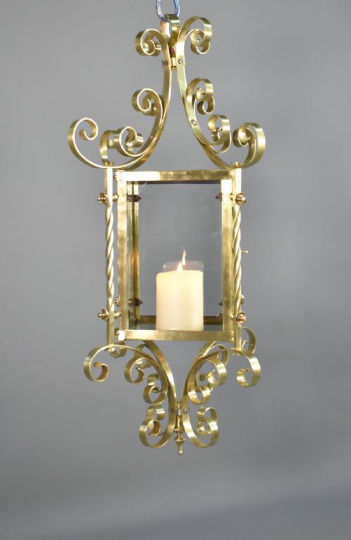 LARGE FRENCH BRASS LANTERN - ADDITIONAL PHOTO 16