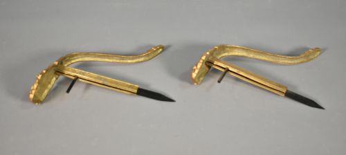 PAIR FRENCH BRONZE CURTAIN TIEBACKS LOUIS XVI STYLE - ADDITIONAL PHOTO 5