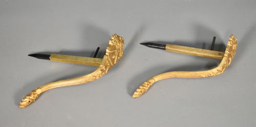 PAIR FRENCH BRONZE CURTAIN TIEBACKS LOUIS XVI STYLE - ADDITIONAL PHOTO 6