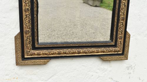 EBONISED GILTWOOD MIRROR NAPOLEON III SECOND EMPIRE - ADDITIONAL PHOTO 5