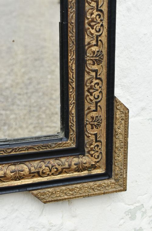 EBONISED GILTWOOD MIRROR NAPOLEON III SECOND EMPIRE - ADDITIONAL PHOTO 12