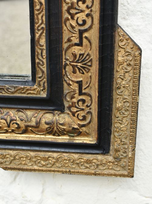 EBONISED GILTWOOD MIRROR NAPOLEON III SECOND EMPIRE - ADDITIONAL PHOTO 15