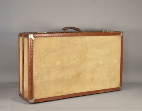 FRENCH ANTIQUE STEAMER TRUNK SUITCASE - ADDITIONAL PHOTO 1