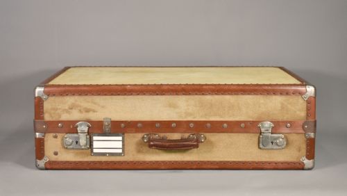 FRENCH ANTIQUE STEAMER TRUNK SUITCASE - ADDITIONAL PHOTO 2