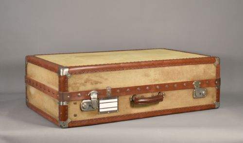 FRENCH ANTIQUE STEAMER TRUNK SUITCASE - ADDITIONAL PHOTO 3