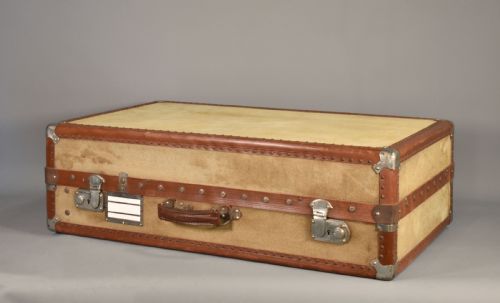 FRENCH ANTIQUE STEAMER TRUNK SUITCASE - ADDITIONAL PHOTO 4