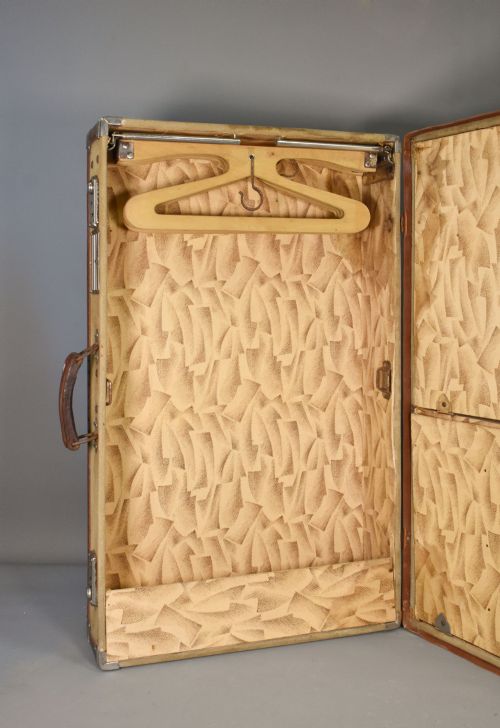 FRENCH ANTIQUE STEAMER TRUNK SUITCASE - ADDITIONAL PHOTO 5