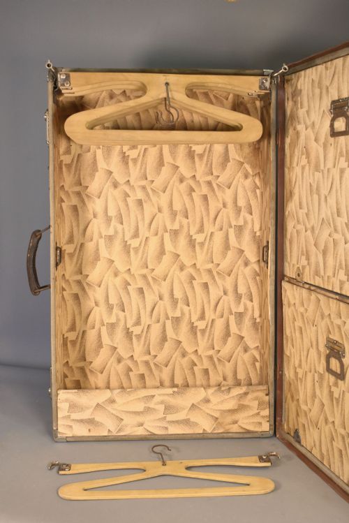FRENCH ANTIQUE STEAMER TRUNK SUITCASE - ADDITIONAL PHOTO 6