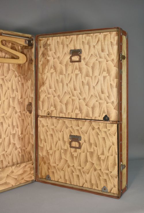 FRENCH ANTIQUE STEAMER TRUNK SUITCASE - ADDITIONAL PHOTO 8