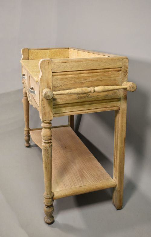 FRENCH ART DECO BLEACHED OAK WASHSTAND - ADDITIONAL PHOTO 13