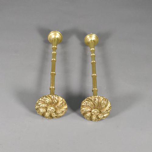 LARGE BRASS FRENCH CURTAIN TIEBACKS SECOND EMPIRE - ADDITIONAL PHOTO 1
